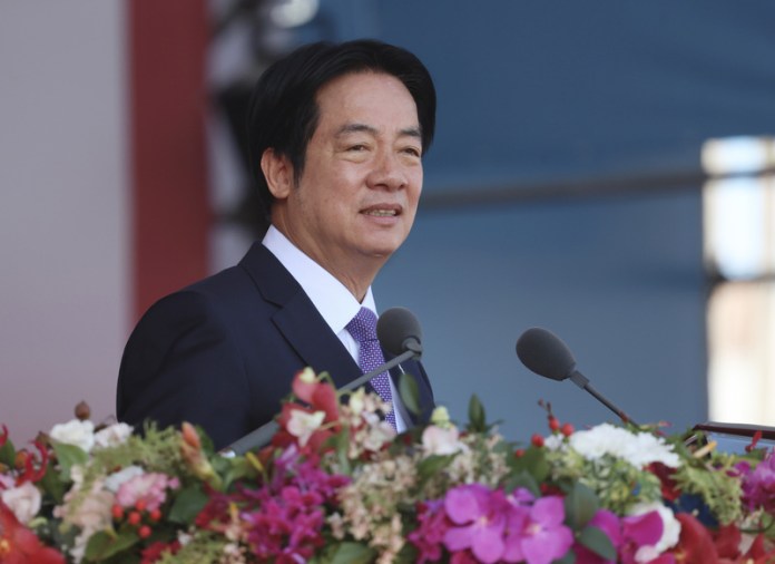 Präsident Lai Ching-te bei seiner Nationalfeiertagsansprache am 10. Oktober (Foto: CNA)