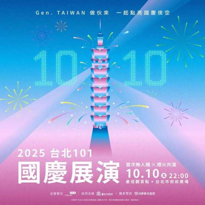 Pelepasan Kembang Api Hari Nasional Taiwan Gedung Taipei 101, Perdana Hadirkan 500 Drone